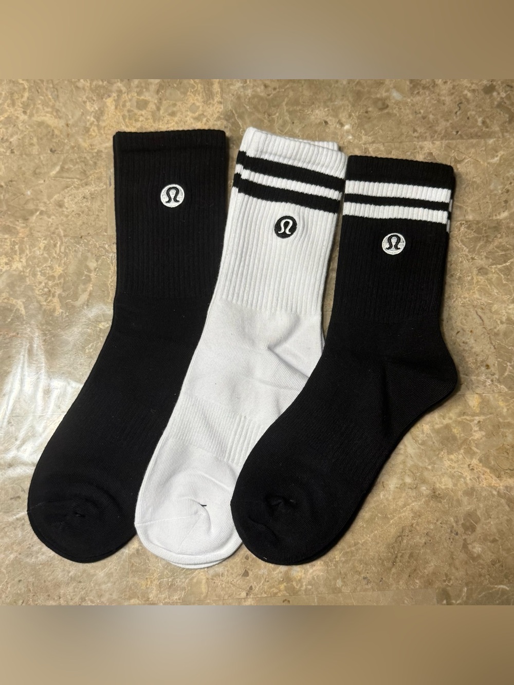 New Women’s Lululemon Athletica Socks 
3 pairs Size Medium 
Socks stretch